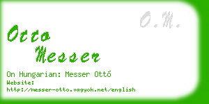 otto messer business card